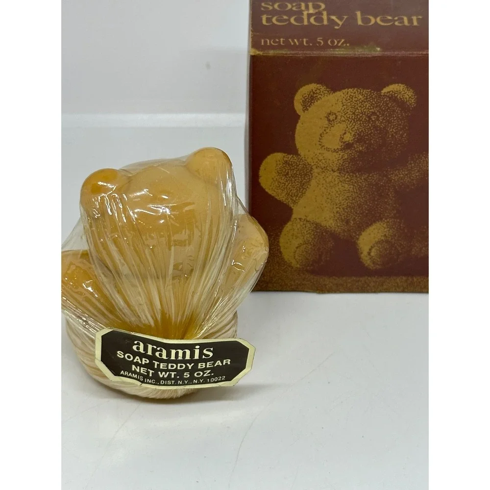 VTG Aramis Executive Soap Teddy Bear Brown Figural Bar New In Box 5 oz
